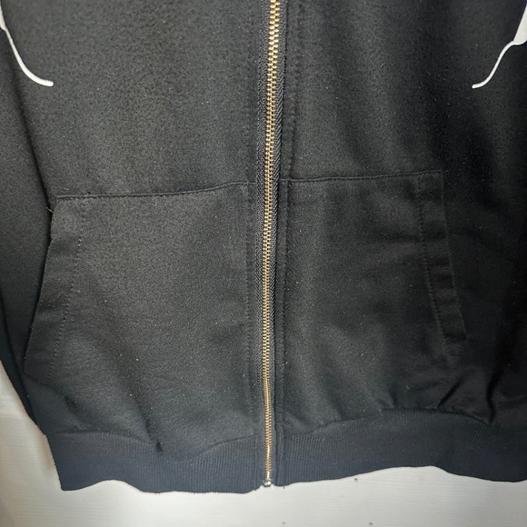Romwe girls Large black zip up hooded sweater with front pockets - Picture 2 of 7